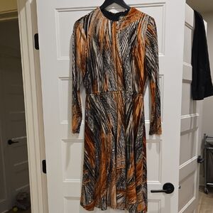 Elegant Multicolor Patterned Dress